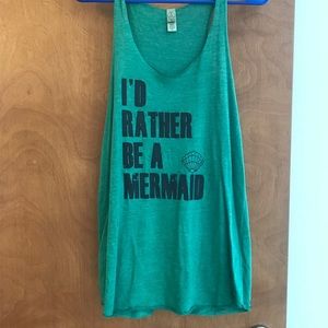I’d rather be a mermaid tank top